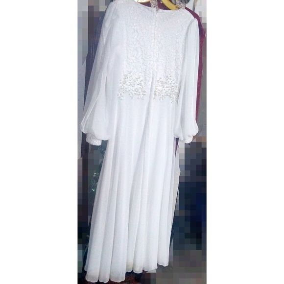 Vintage delvina boho wedding dress women's 8 - Picture 5 of 6